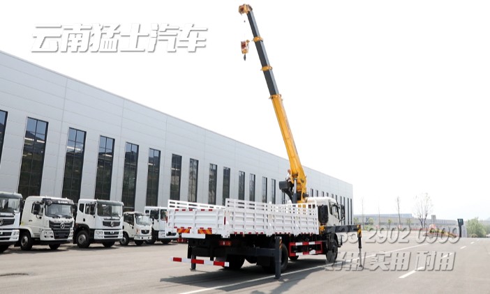徐工10噸隨車吊,隨車吊改裝廠家,四節臂直臂吊,東風底盤隨車吊,SQ10SK3Q隨車起重運輸車,10噸四節臂吊機