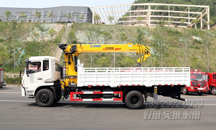 徐工10噸隨車吊,隨車吊改裝廠家,四節臂直臂吊,東風底盤隨車吊,SQ10SK3Q隨車起重運輸車,10噸四節臂吊機
